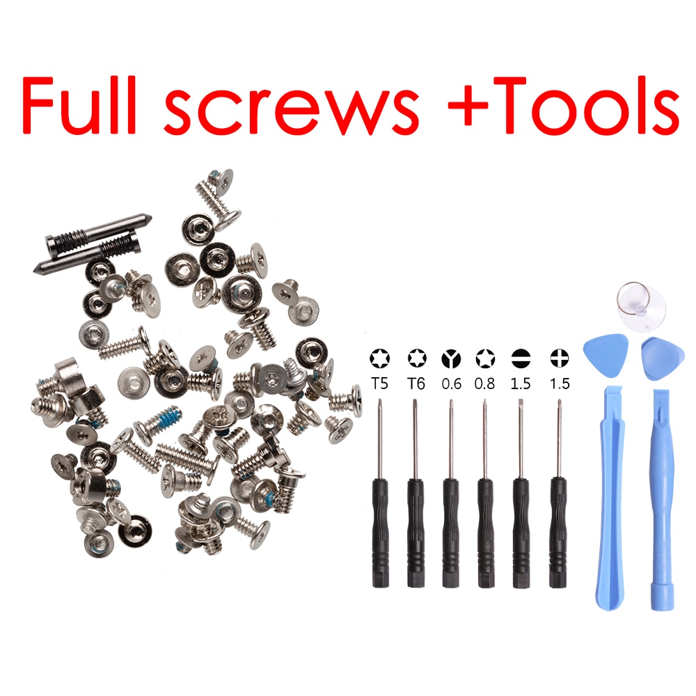 1set Full Screw Set For iPhone 5 5S 5C 6 6S 7 8 Plus X Complete Screws Kits With Screwdriver Tools