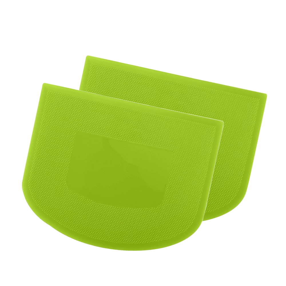 2 Stuks Cake Deeg Schraper Kom Voedselveilige Plastic Deeg Cutter Flexibele Bank Multifunctionele Voedsel Scrappers Voor Brood Deeg: Roze