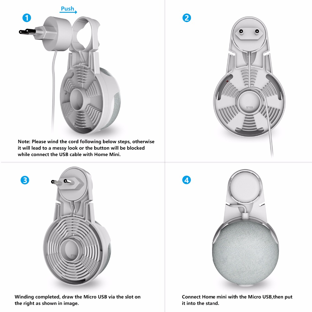 Stojak na uchwyt ścienny robić Google Dom mini, oszczędzające miejsce akcesoria robić Google Dom mini głos asystent