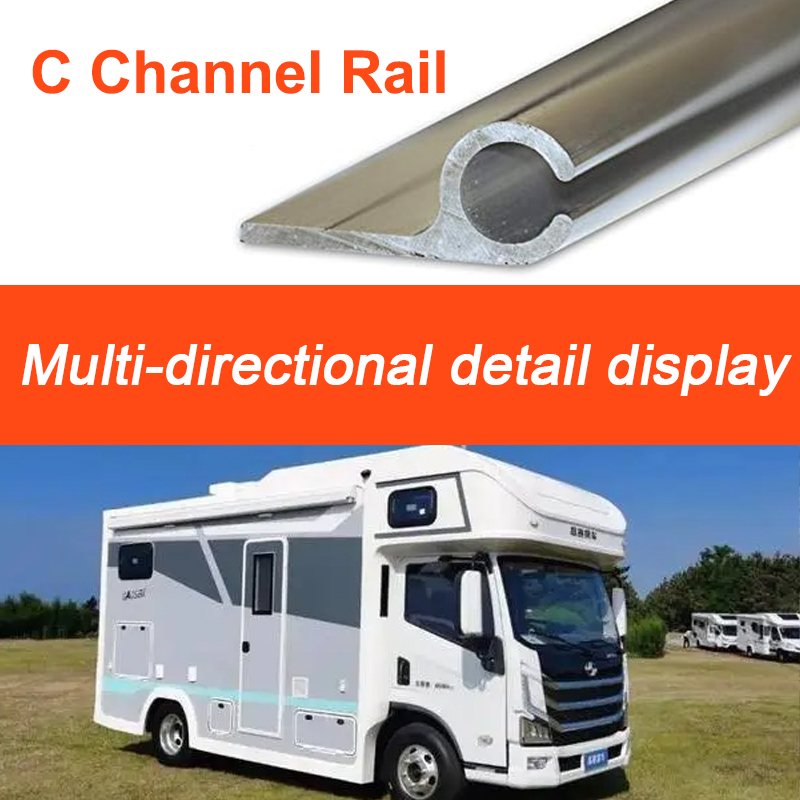 Caravan Awning Campervan Motorhome Rail C Channel 8 X 0.5m Strip 400 Cm With D/S Tape & AWNING RAIL STOPPERS Car Accessories