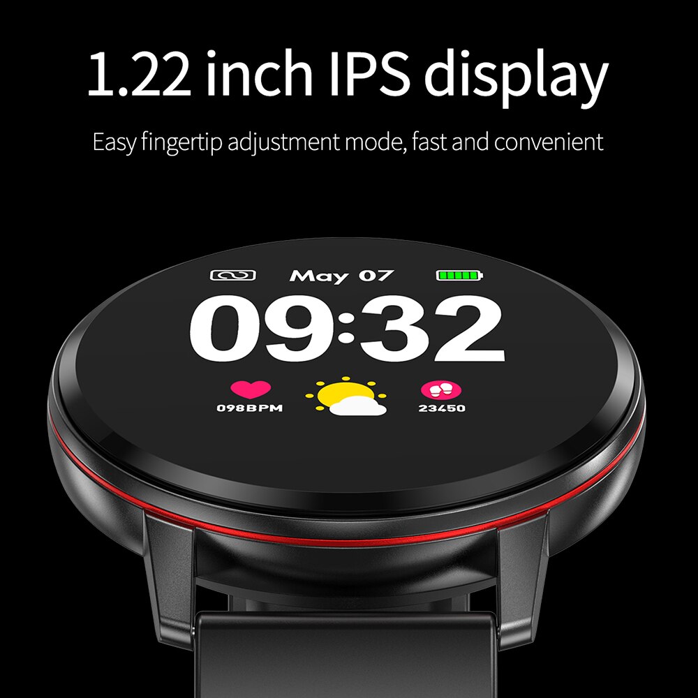 Slimme horloge fitness tracker, slimme horloge waterdichte activiteitstracker met hartslagmeter, slaapmonitoren, bloeddrukmeters, sport