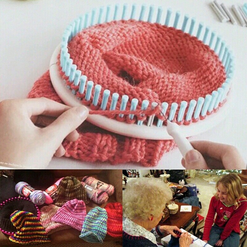 4 Size/set Classical Round Circle Hat Knitter Knitting Knit Loom Kit 1 Wool Yarn Needle Knit Hobby Knitting Machine Sewing Tools