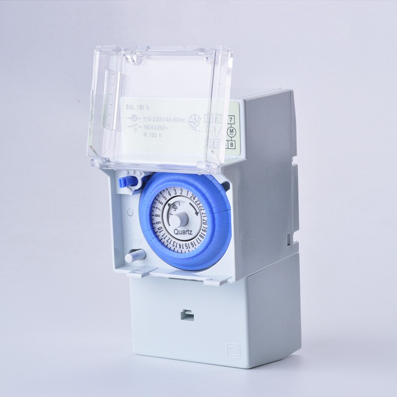 SUL181H Mechanical Timer 24 hours Time Switch Relay Electrical Programmable Timer 24 hour Din Rail Timer Switch