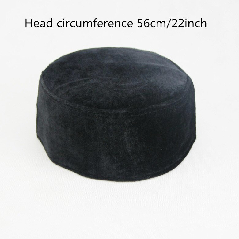 Chapeau Musulman en velours pour hommes, chapeau de prière d&#39;hiver, couvre-chef islamique, casquette Hijab arabe: 5