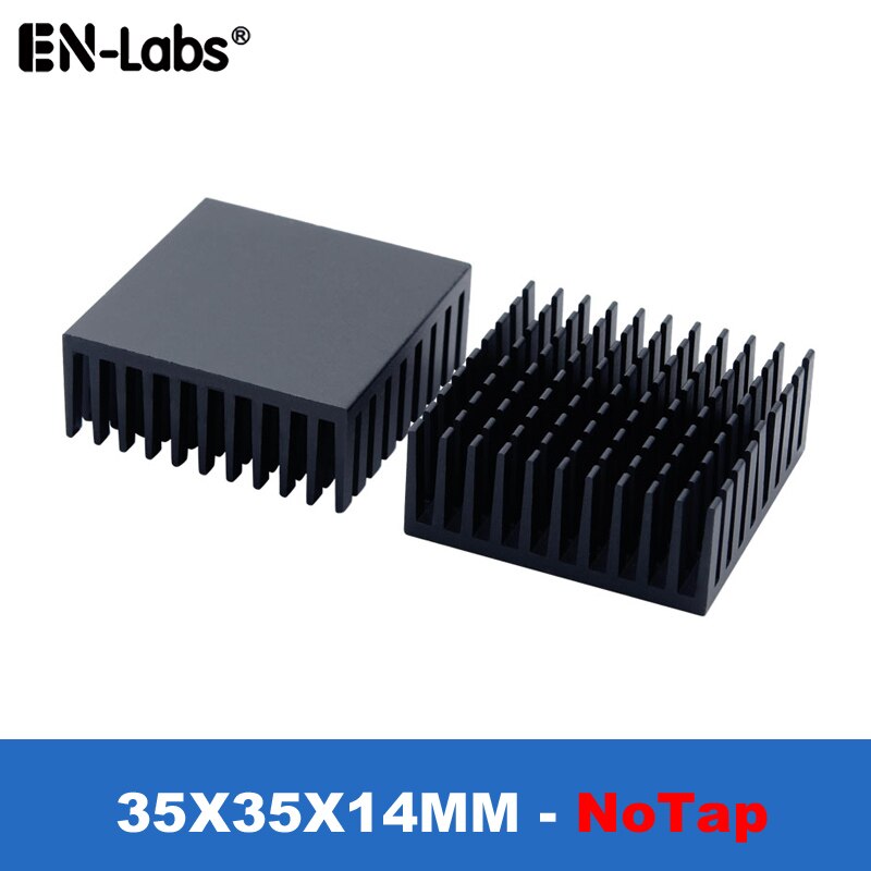 Thermally Conductive Adhesive Film Tap Aluminum Heatsink Heat Sink Radiator Cooling Cooler for Electronic Chip IC LED Computer: 35x35x14mm No Tap