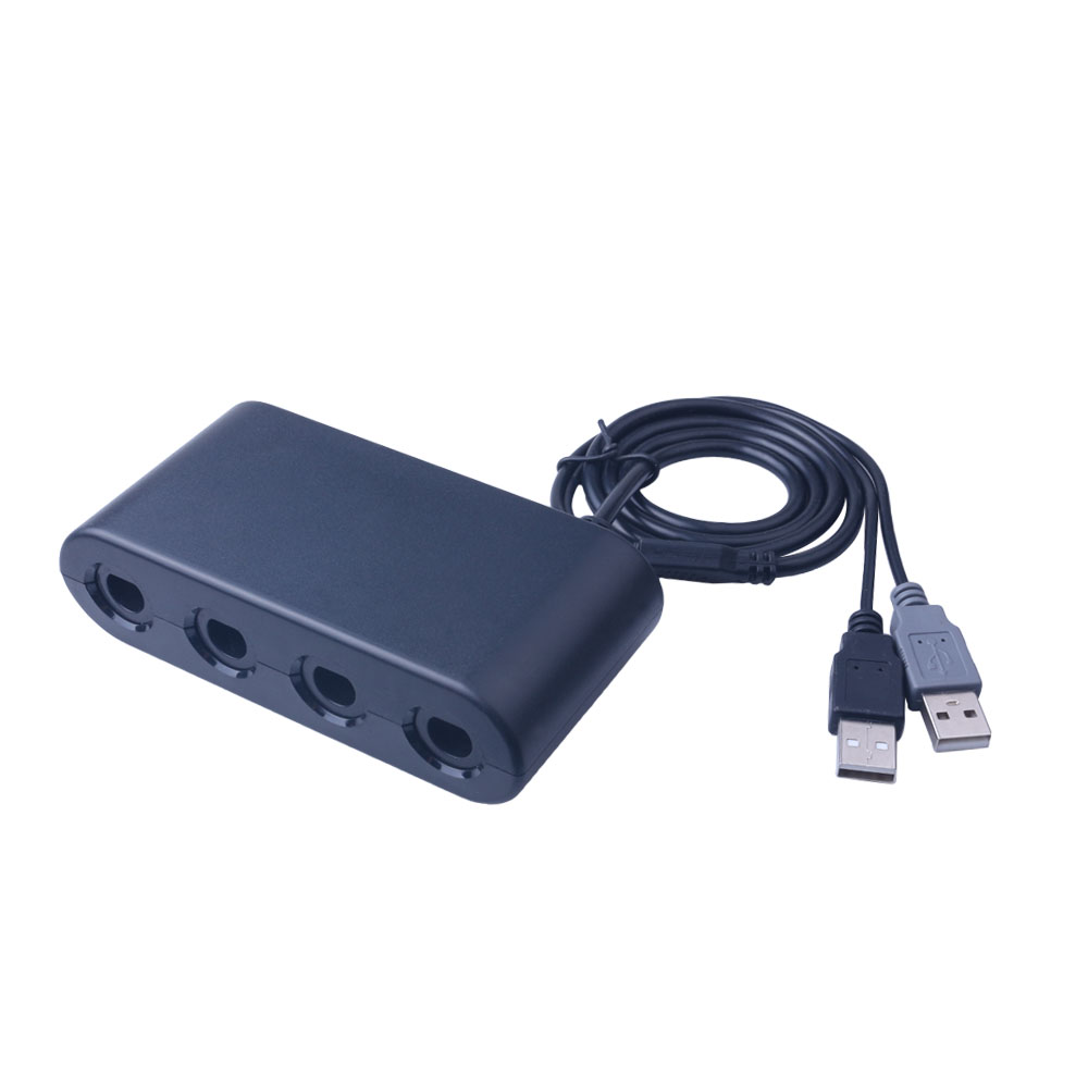 Gamecube-Adaptador convertidor para mandos WiiU, interruptor USB de 4 puertos y PC USB para juegos multijugador