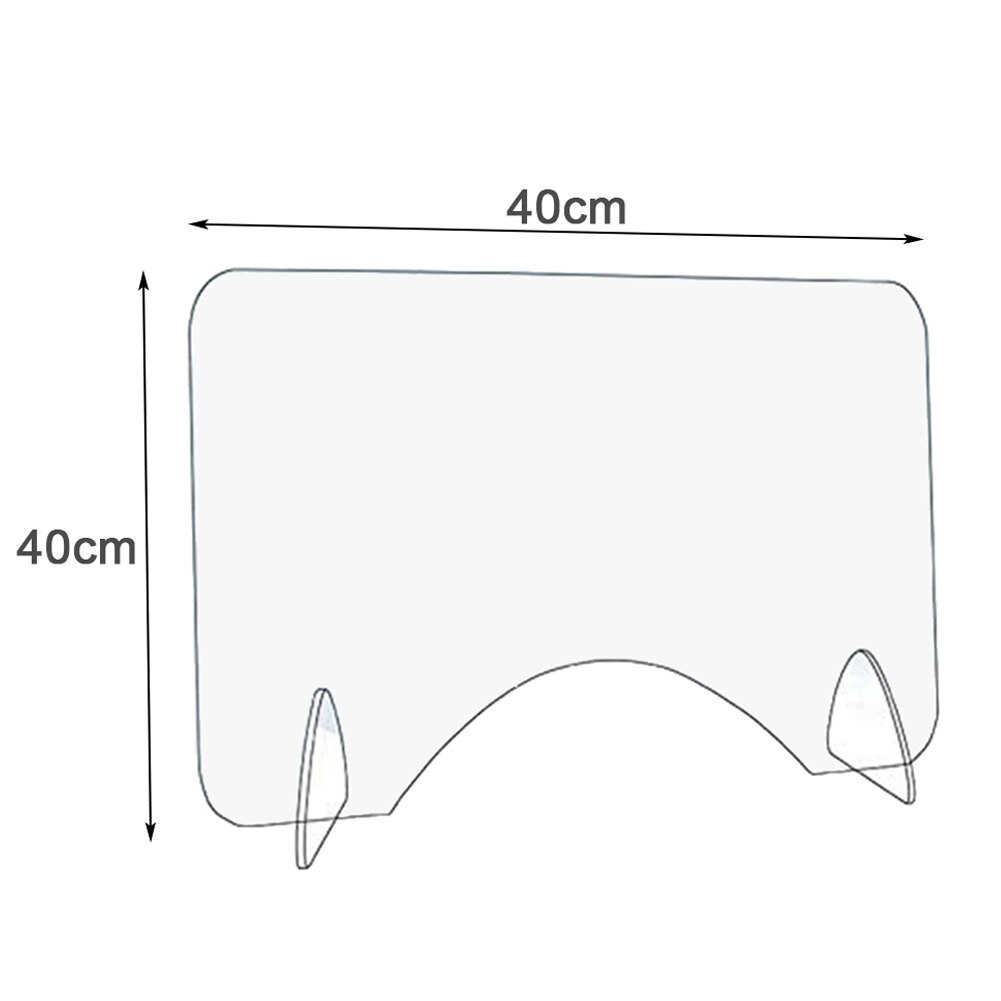 1 Set Reception Window Shop Counter Sneeze Guard Divider Acrylic Barrier Shield Plate: 4mm