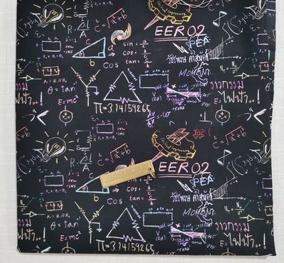 110cm brede matematiske fysik bomuldsstof blomster digital trykt stof patchwork syemateriale diy kjole skjorte tøj: Nr. .6