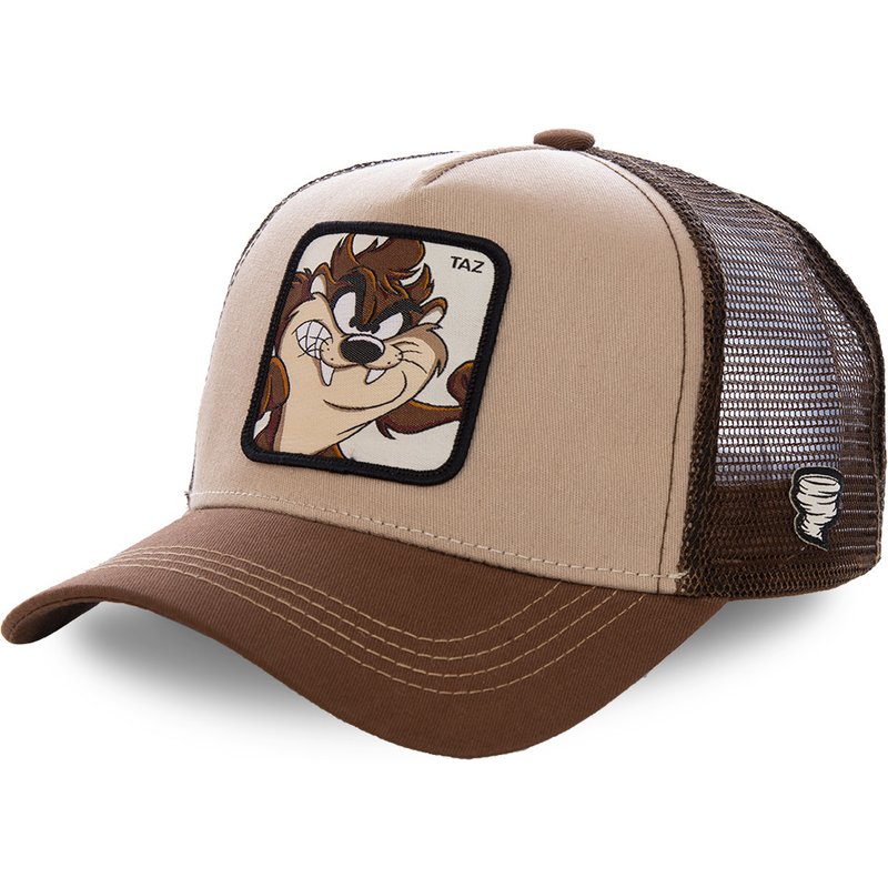 TAZ-gorra de béisbol de algodón para hombre y mujer, gorro de malla con estampado de Dragon Ball, malla transpirable, Hip Hop, unisex: Brown TAZ