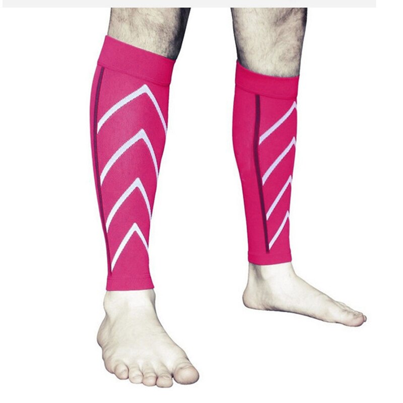 Brothock compressão fina calfskin esportes meias de compressão noite correndo náilon fluorescente leggings basquete meias: Rose