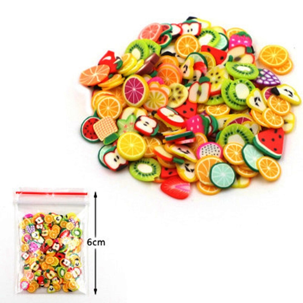 2.5g/Bag Fruit Bead DIY Decoration Charms Mud Accessories Fluffy Addition in Mud Clound Sand Toys Filler Glitter Clear Set