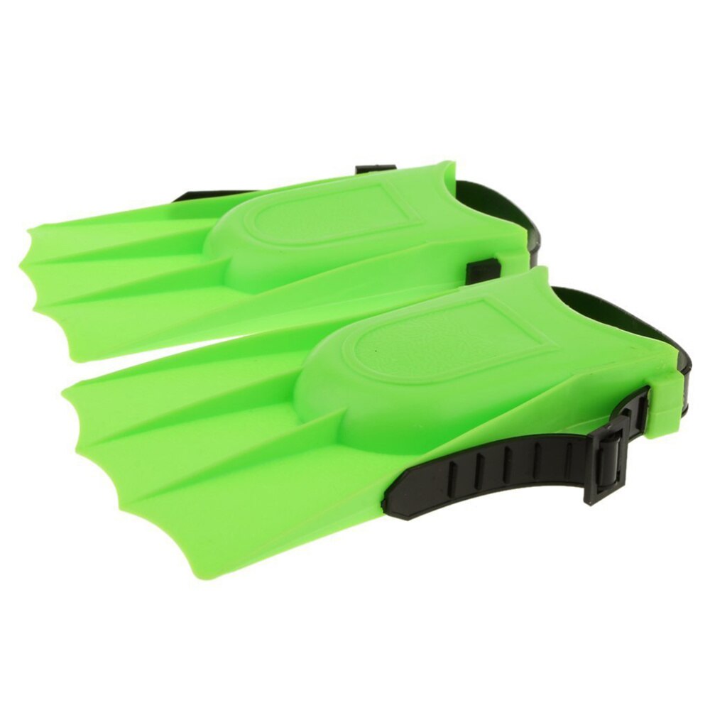 Kids Adjustable Flippers Fins Swimming Diving Learning Tools (Green)