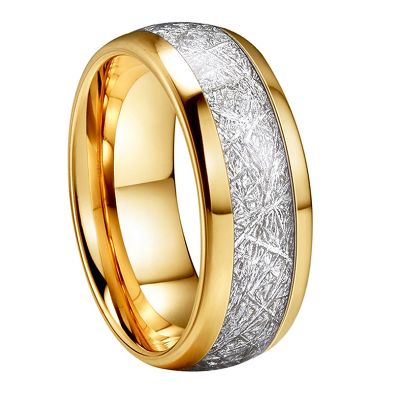 05 Silk Grain Stainless Steel Ring For Men Women Jewelry: 7 / Red