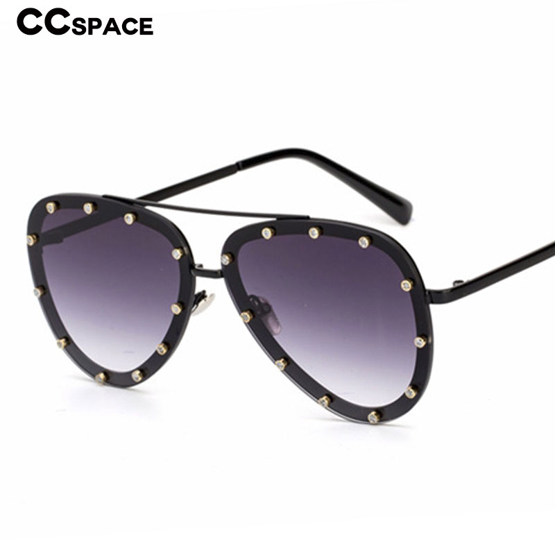 Pilot Rivet Diamond Sunglasses Men Women Shades UV400 Vintage Glasses 47982