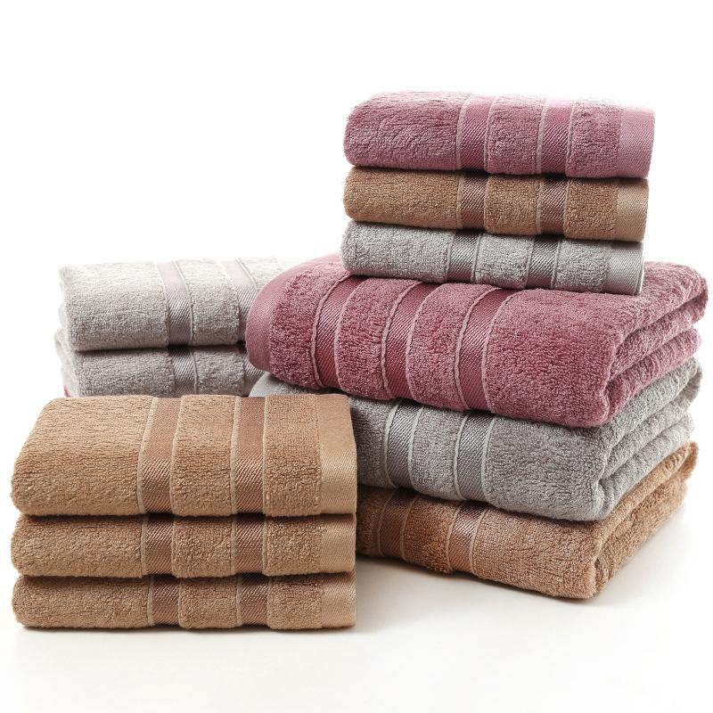 50 100% Bamboevezel Handdoeken Paars Grijs Bruin Bad Gezicht Handdoek Set Cool Bamboe Absorberende Gezonde Badkamer Handdoeken Voor Volwassenen