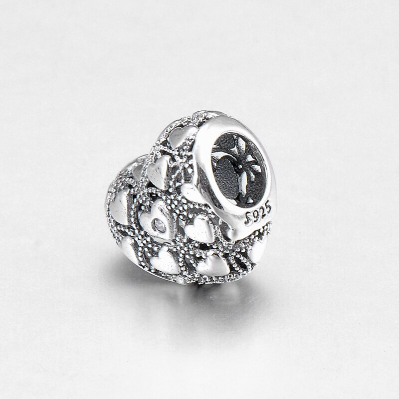 herz bilden 925 Sterling Silber wie kristall CZ feinen Perlen passen Original Europäischen Charme Armbinde Schmuck machen