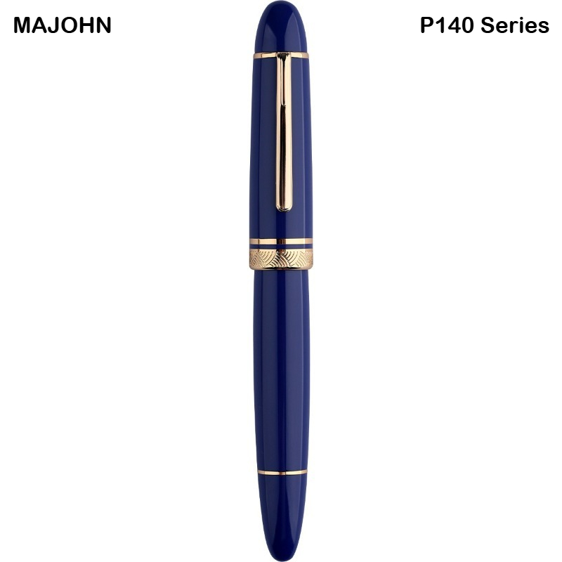 MAJOHN P140 Penna stilografica a pistone in metallo rame Pennino parasole Corpo in resina leggera trasparente Materiale scolastico di cancelleria PK 9019 X159