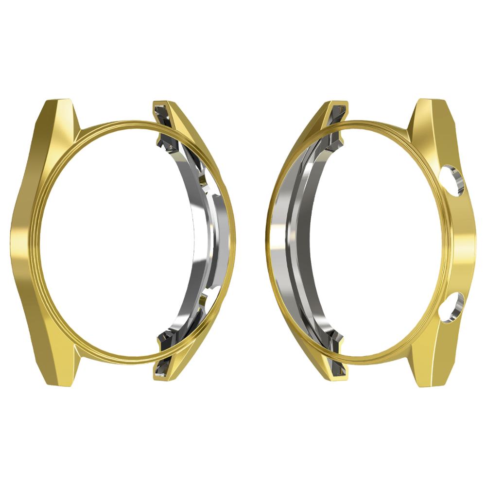 Ultra Slim Protector Case Voor Huawei Horloge Gt 46Mm Soft Hollow Out Horloge Cover Huawei Gt Horloge Case Beschermende bumper Shell: GOLD