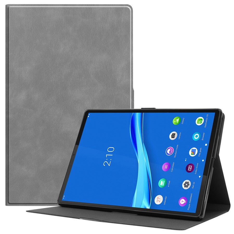 Hoesje voor lenovo tab  m10 fhd plus 10.3 tb-x606f tb -x606x 10.3 inch smart cover funda voor lenovo tab  m10 plus cover + film + pen: Grijs