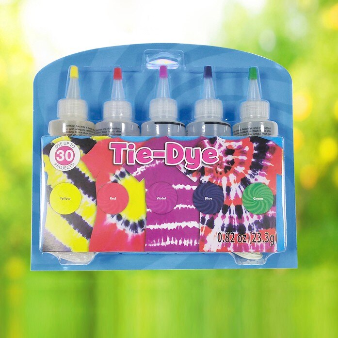 Fabric Textile One-Step Tie-Dye Kit 5 Colors DIY Safe Dyes: B