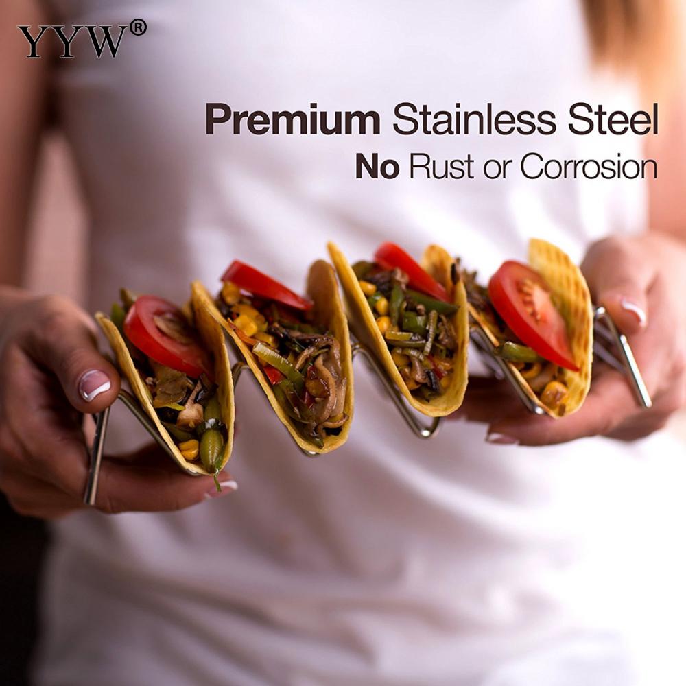 Stainless Steel Food Holder Sandwich Breakfast Tray Stand Holder Mexican Pancake Rack Food Holder Kitchen Accessories Tools