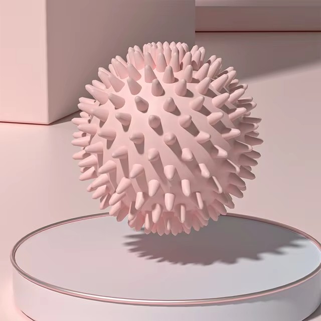 Massage ball myofascial release ball massage device spiky roller for deep tissue trigger point muscle regeneration myofascial pain relief: Pink