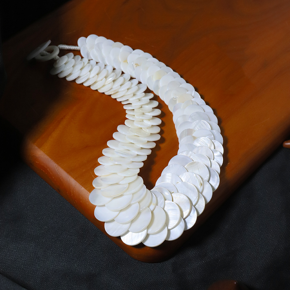 Natuurlijke Zoetwaterparel, Schelp, Visschaal Ketting Retro Paleis Stijl Sieraden Choker voor Moeder Vrouw Vriendin GN0684