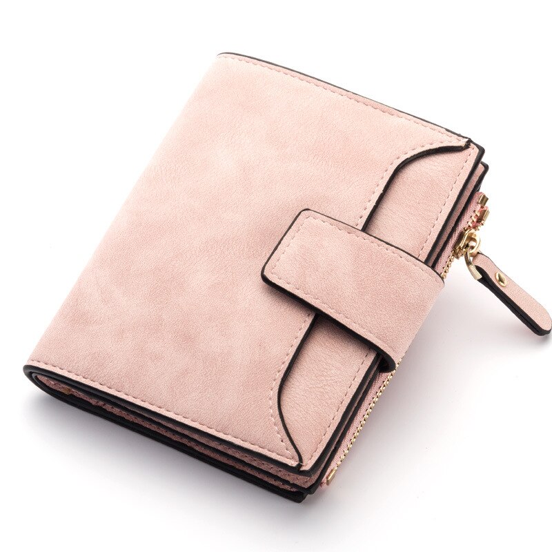Kvinder afslappet tegnebog mærke mobiltelefon tegnebog store kortholder tegnebog håndtaske pung kobling messenger skulderstropper taske: Lille lyserød