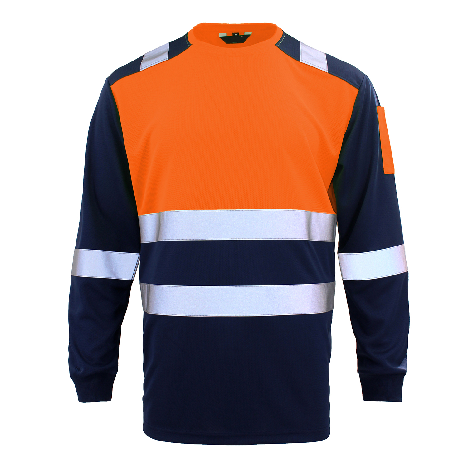 Hochsichtbare Sicherheitshemden, reflektierende Langarmshirts mit reflektierenden Streifen, Darm sichtbare Sicherheitshemden, Arbeitskleidung, Darm sichtbare Arbeitskleidung: S / Schwarz