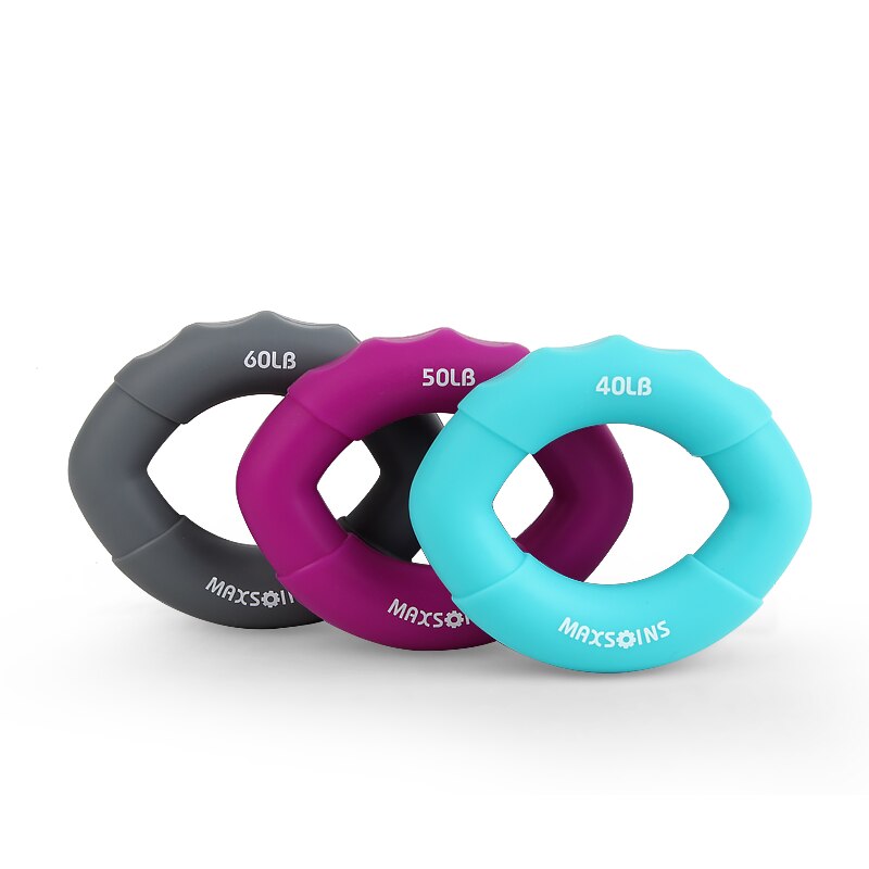 Carpal Expander Fitness Hand Grips Muscle Power Training Rubber Ring Exerciser Finger Hand Grip Hand Gripper Gripping Ring: Dark Gray