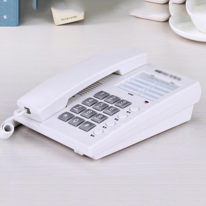 Wall Mountable Corded Telephone Phone with Phone Number Card, Mute, Big Buttons Home Hotel Wired Desktop Phone Office Landline