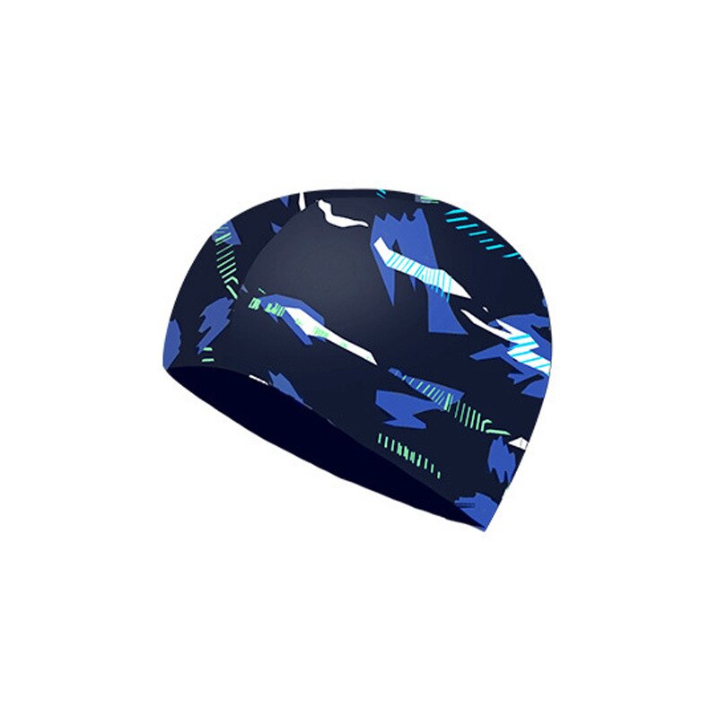 Bonnet de natation pour hommes, en tissu, pour Spa, pour piscine, cheveux longs,: 70262 black