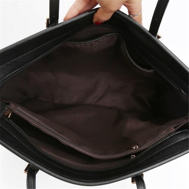 Tas Mode Vrouwen Lederen Handtas Korte Schoudertassen Zwart Wit Grote Capaciteit Luxe Handtassen Tassen Bolsos