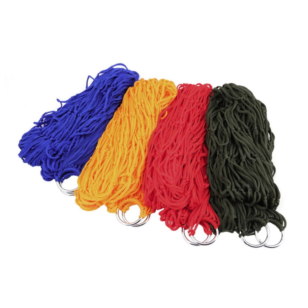 1pc sovande hängmatta hamaca hamac bärbar trädgård utomhus camping resemöbler mesh hängmatta gunga sovsäng nylon hängnät
