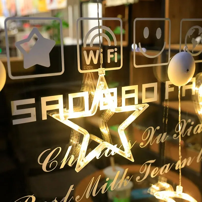 LED Saugnapf Nachtlicht Batterie Power Cartoon Form Lampe Weihnachtsmann Weihnachtsbaum LED Lichter für Weihnachtsdekorationen