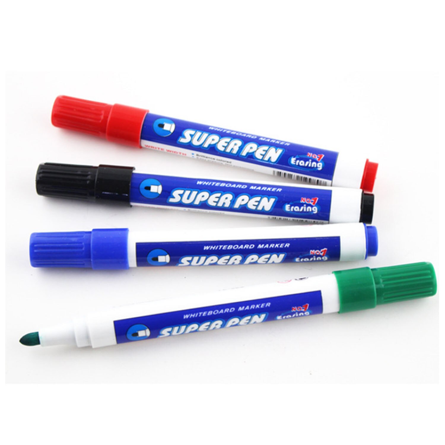 4PCS White Board Marker Pens and 1PC Eraser Whiteboard Low Odor Dry Erase Fine Point Pen for School Classroom Office Home