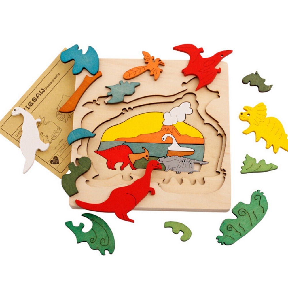 3D Dier Houten Kinderen Jigsaw Puzzels Speelgoed Met Dieren Patroon Voor Kinderen Onderwijs En Leren Meer Stijlen Verzonden In Willekeurige
