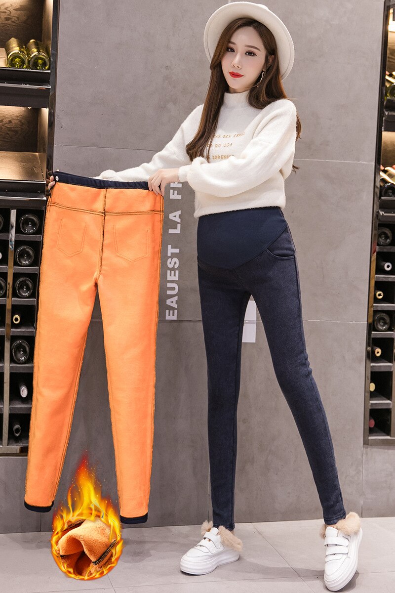 heipeiwa Winterjeans voor dames, dikke skinny broek, fleece gevoerd, smal, stretch, warme jeggings, Kaki, M