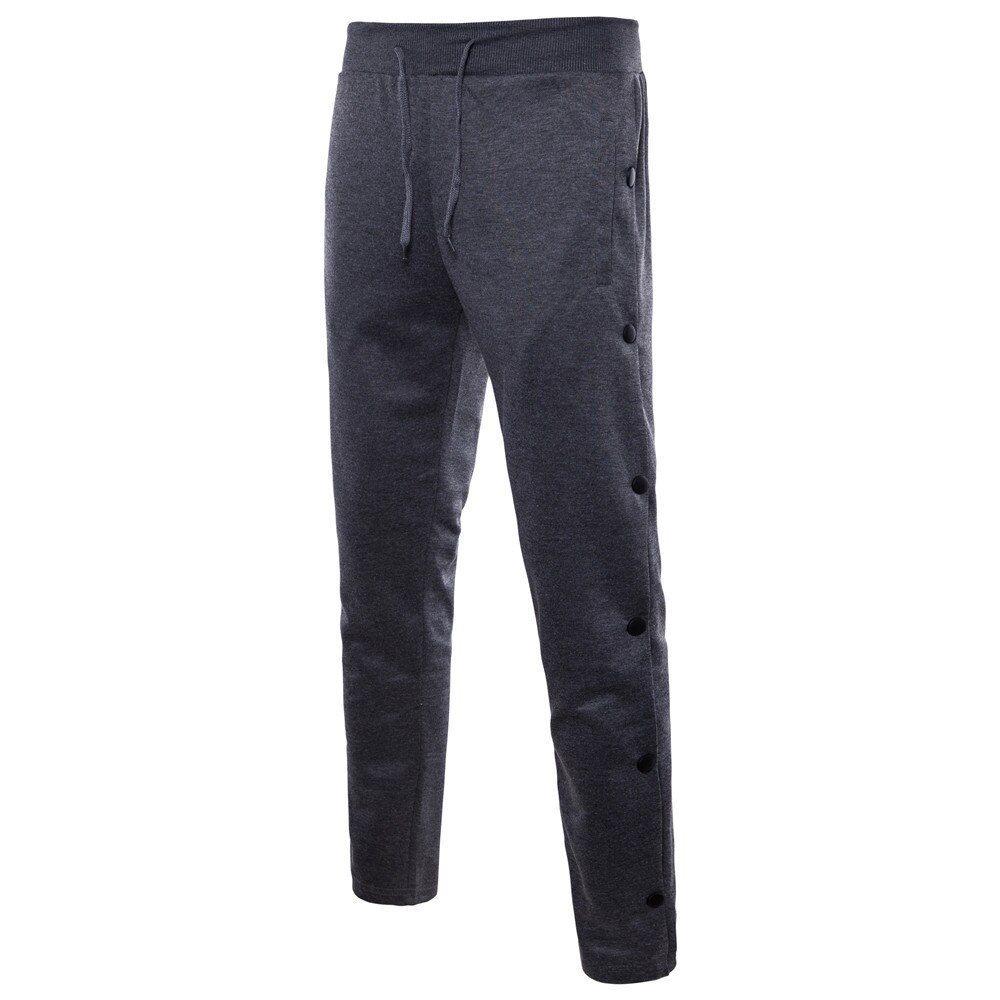 Pantalones deportivos swagwhath para hombre, pantalones casuales rectos pequeños y abiertos por el lateral con botón en el lateral, pantalones para hombre, ropa deportiva de chándal de Hip Hop