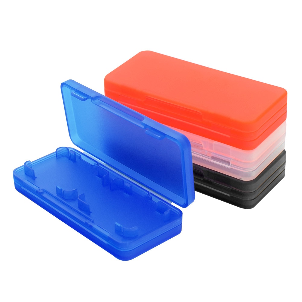 7.5x3.3x1.3cm 4-in-1 Scheda di Memoria Gioco di Caso Di Immagazzinaggio scatola Custodia Protettiva in Plastica per Nintendo Interruttore Nero Blu Bianco Arancione