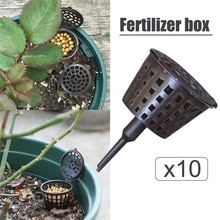 10Pcs Garden Plastic Fertilizer Box With Cover Case Orchid Bonsai Fertilizer Sowing Device Garden Horticulture Tool Plastic Cup