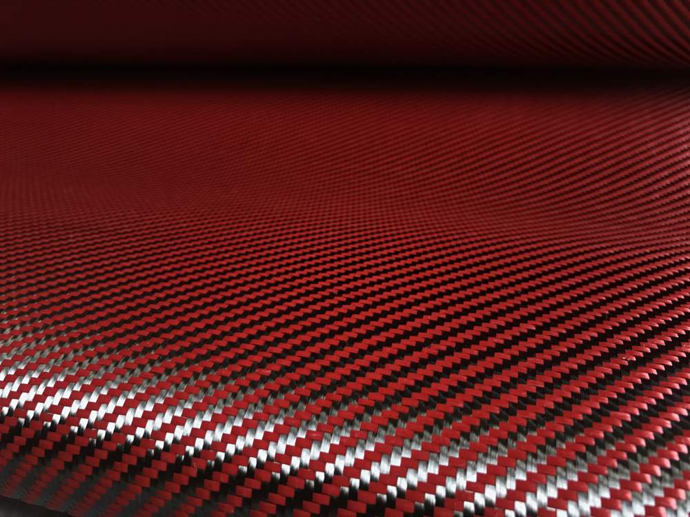 Carbon Fiber Doek 32 "/82Cm Breedte 3K 200gsm 240gsm 2X2 Twill Honingraat hybride Carbon Kevlar Stof Door Roll Up]