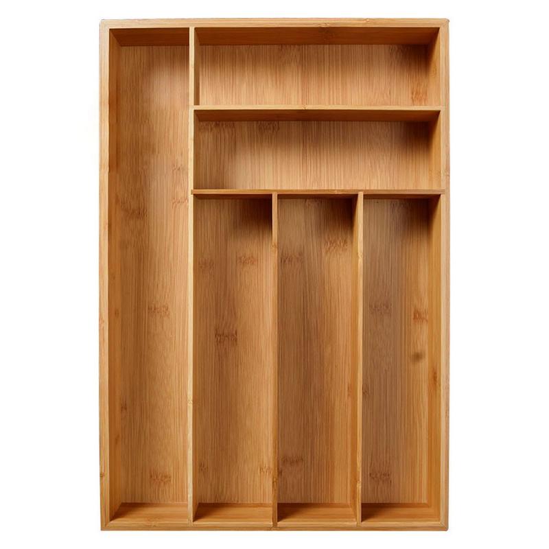 Bamboo Drawer Storage Box Tableware Storage Box Kitchen Drawer Organizer: Default Title
