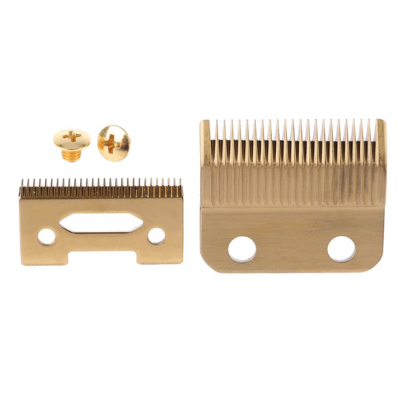 2-Hole Clipper Blade High Carton Steel Clipper Accessories with 2 the Screws for Electric Trimmer Cutting Machine: Gold