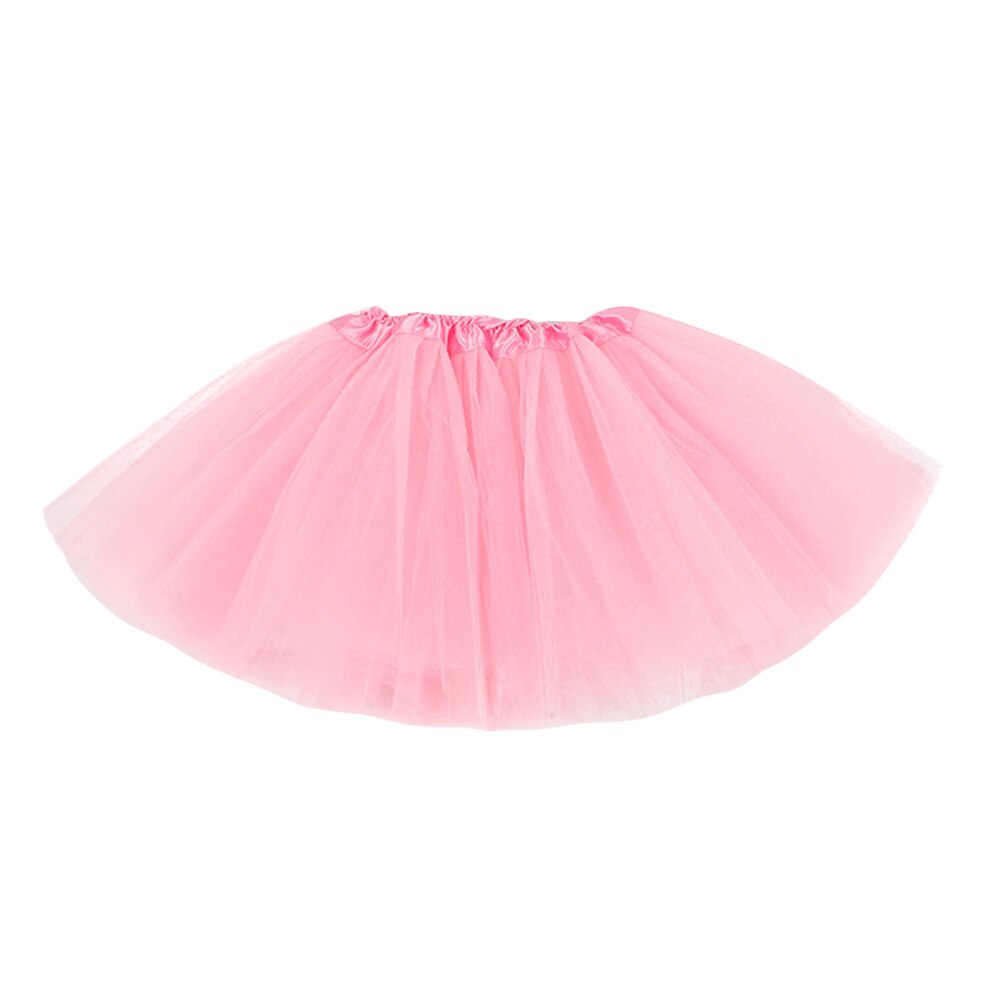 Tutu Skirt Children Mesh Ballet Dress Up Tulle Dance Party Skirts Girls Ballet Dress Kids Gymnastics Ballet Costumes: Pink
