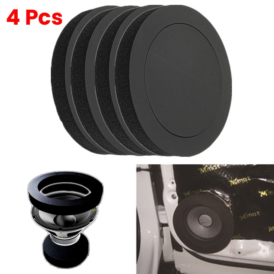 4 Stuks Auto Deur Speaker Bass Ring Schuim Woofer Pad Wattenschijfje Bass Portierbekleding Noise Sound Audio Speaker Noise geluid Golf Accessoires: Default Title