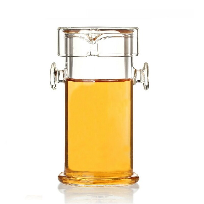 200ml värmebeständiga kinesiska kung fu-te-set 7 -delade tekanna och tekoppar genomskinlig glastekanna: 1 tekanna
