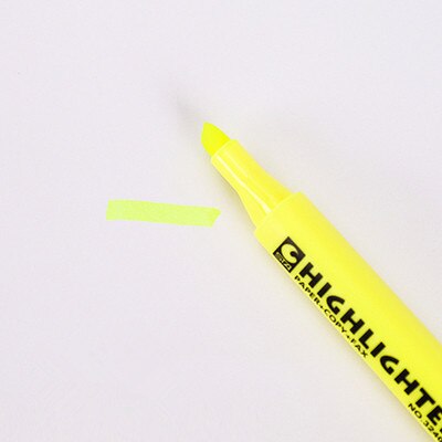 Driehoekige Vat Fluorescerende Highlighter Pennen voor Papier Kopie Fax DIY Tekening Marker Pen voor School Kantoorbenodigdheden: YELLOW