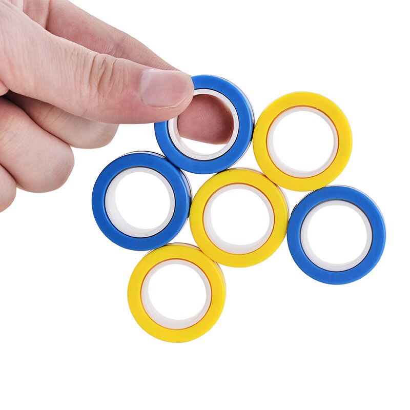 Magnetic Rings Fidget Unzip Toy Magic Ring Props Tools Children Magnetic Ring Finger Spinner Ring Adult Toys For boyfriend