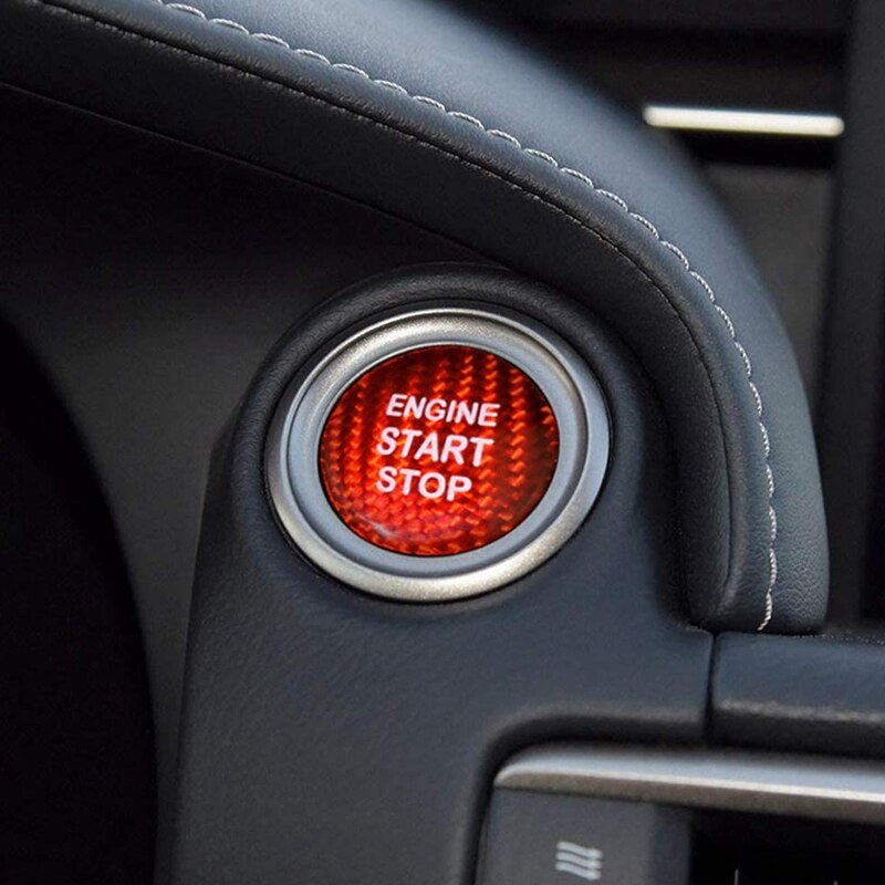 Carbon Fiber Car Startknop Sticker Voor Lexus